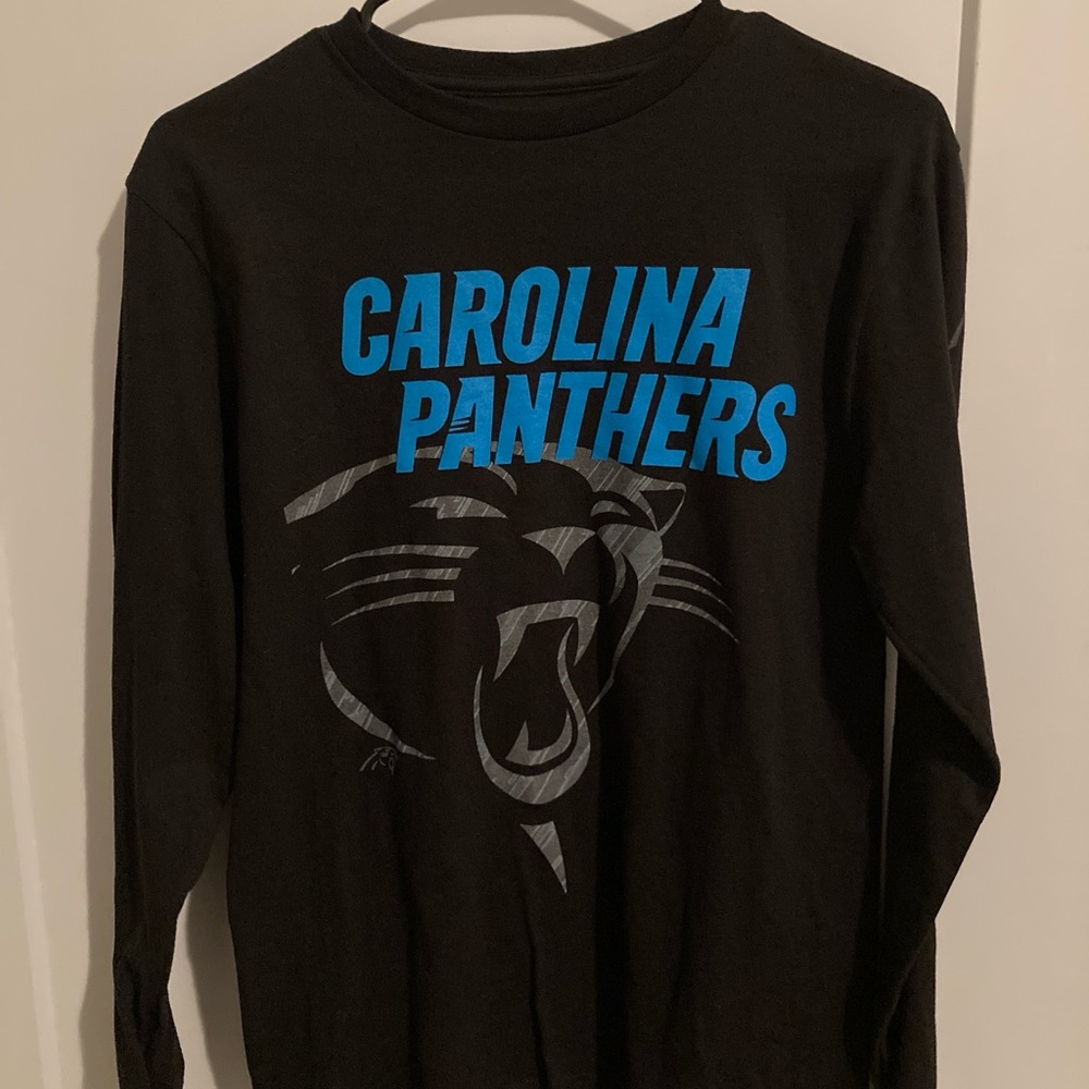 NFL Carolina Panthers Long Sleeve Tee Black Small